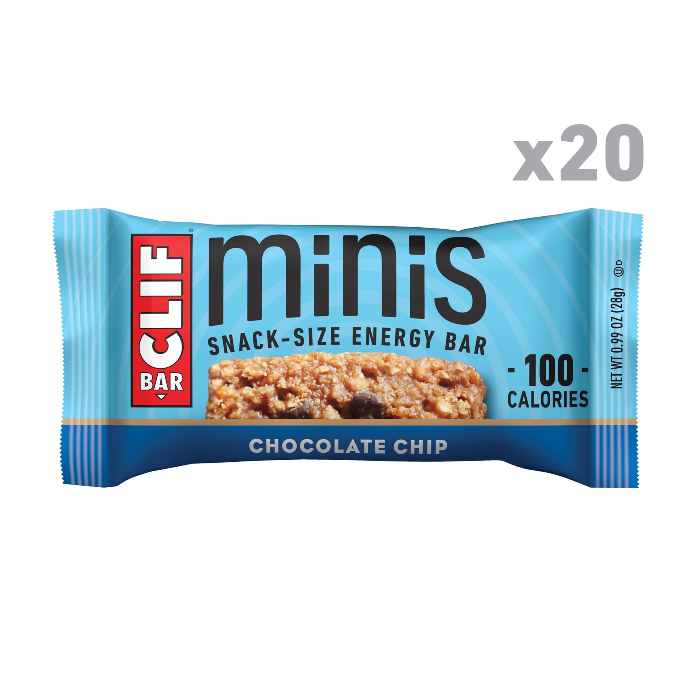Close-up of organic oats texture in CLIF Bar Minis Chocolate Chip.