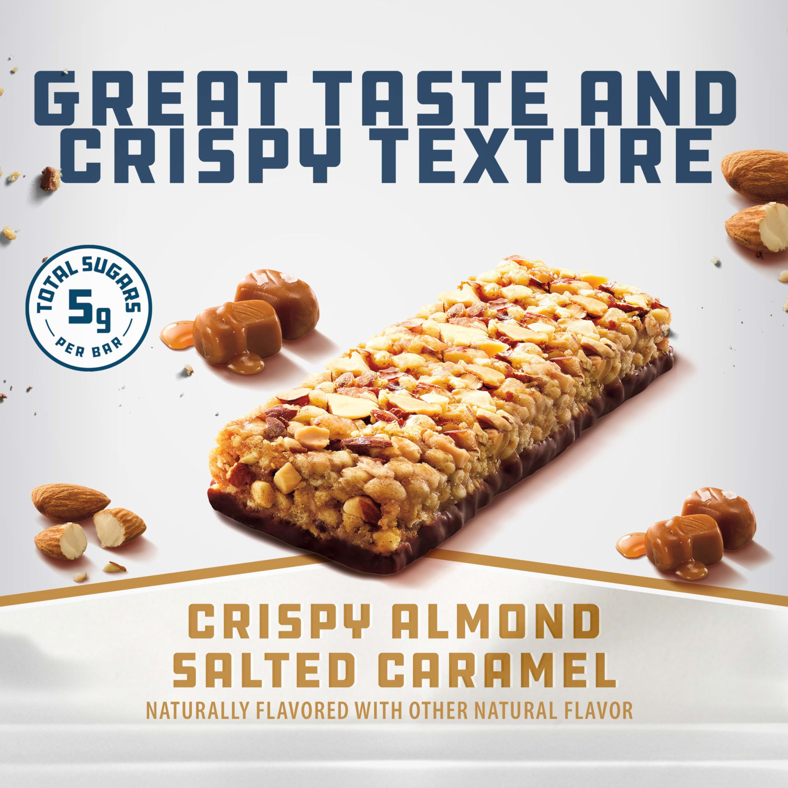 Salted caramel drizzle visible on CLIF BUILDER'S Crispy bar