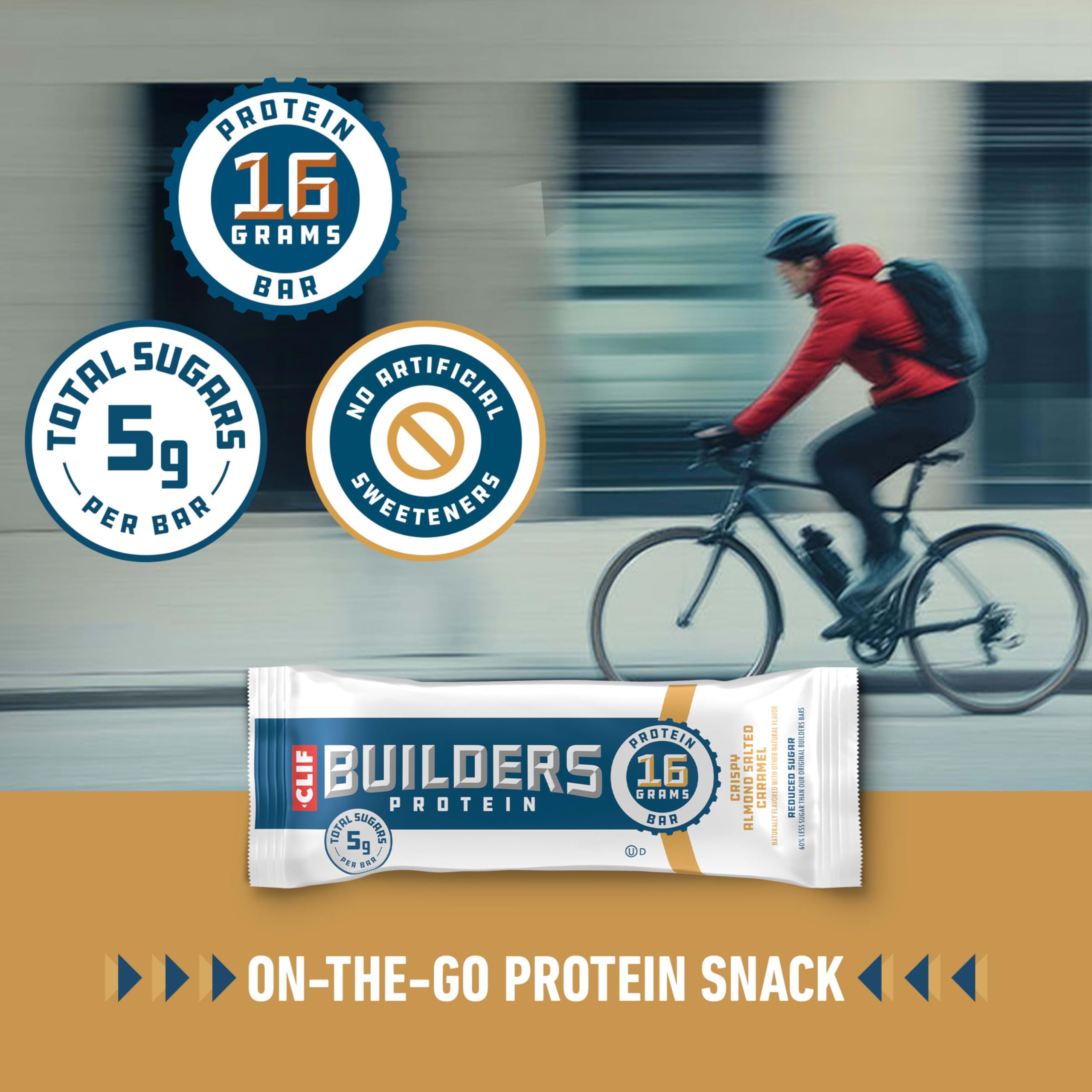Whey protein nutrition label on CLIF BUILDER'S bar