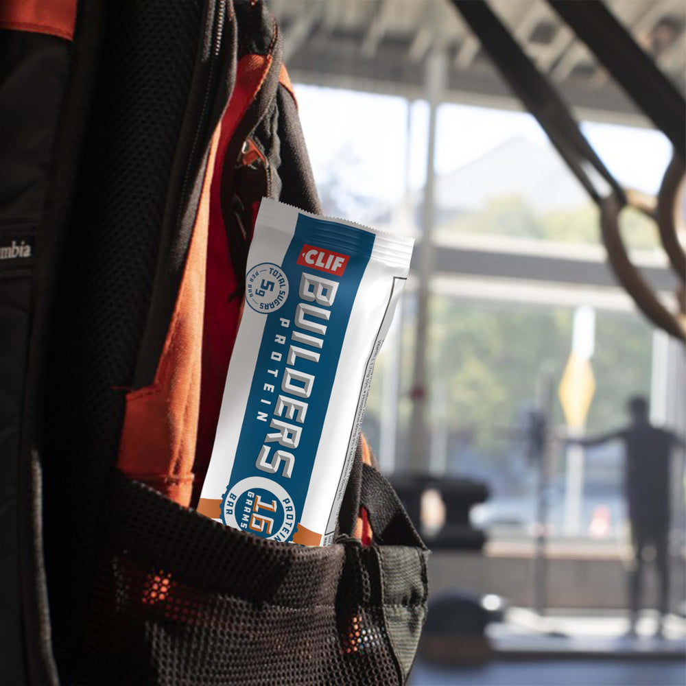 Six-pack CLIF BUILDERS bars for convenient refreshment.