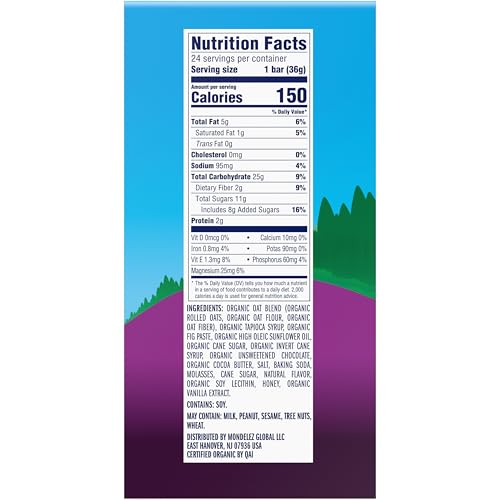 Cross-section of Clif Kid ZBar Chocolate Chip Soft-Baked Bar with oats and chips