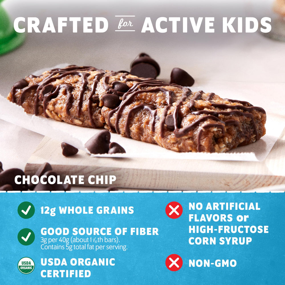 Organic certification label visible on Clif Kid ZBar Chocolate Chip Soft-Baked Bar