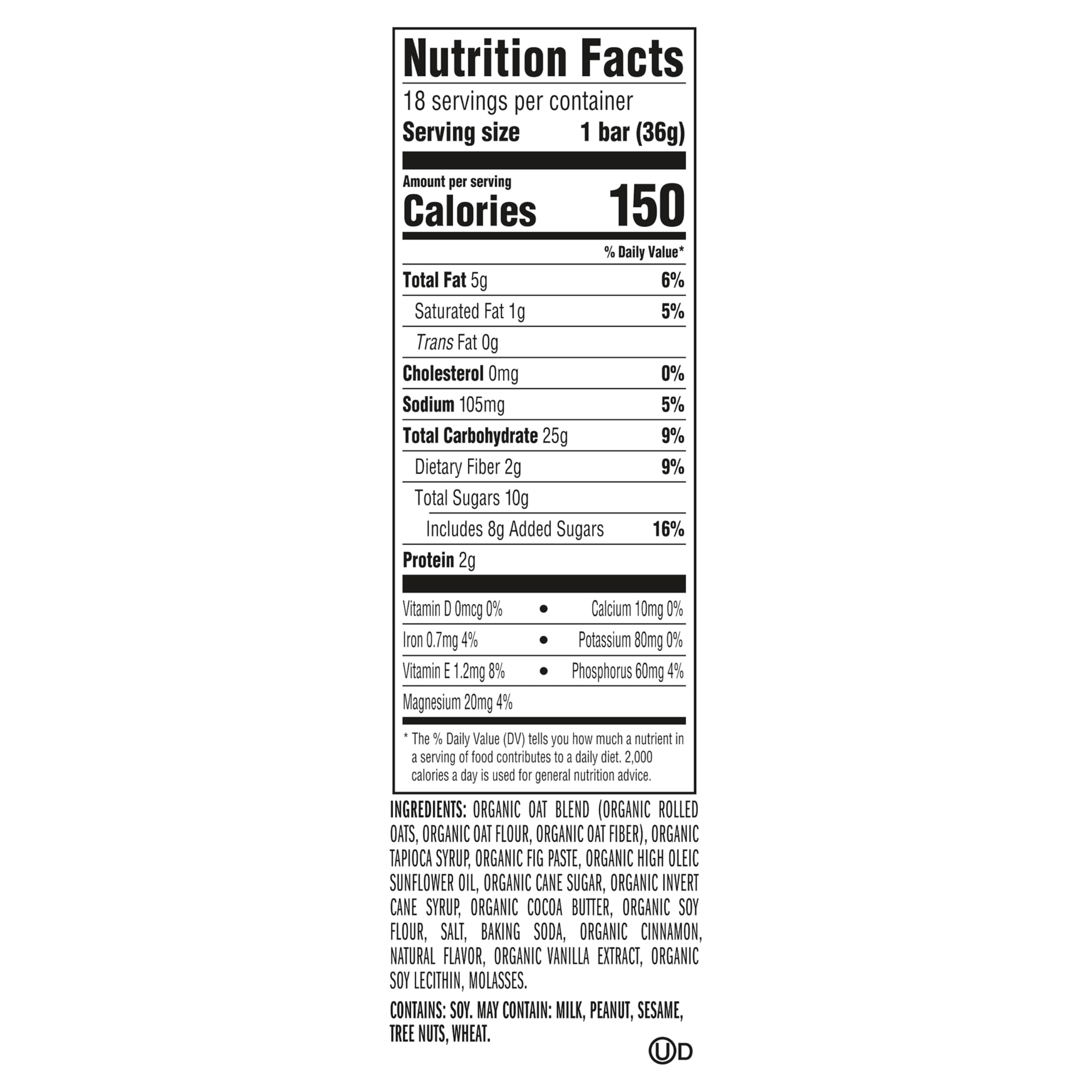 Clif Kid ZBar Iced Oatmeal Cookie 12g whole grains emphasis.