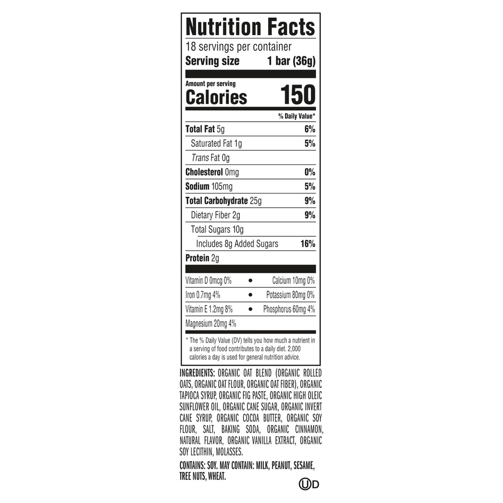 Clif Kid ZBar Iced Oatmeal Cookie 12g whole grains emphasis.