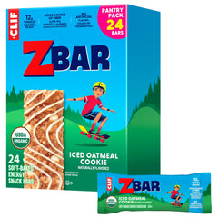Clif Kid ZBar Iced Oatmeal Cookie soft-baked bar in lunchbox for steady energy.
