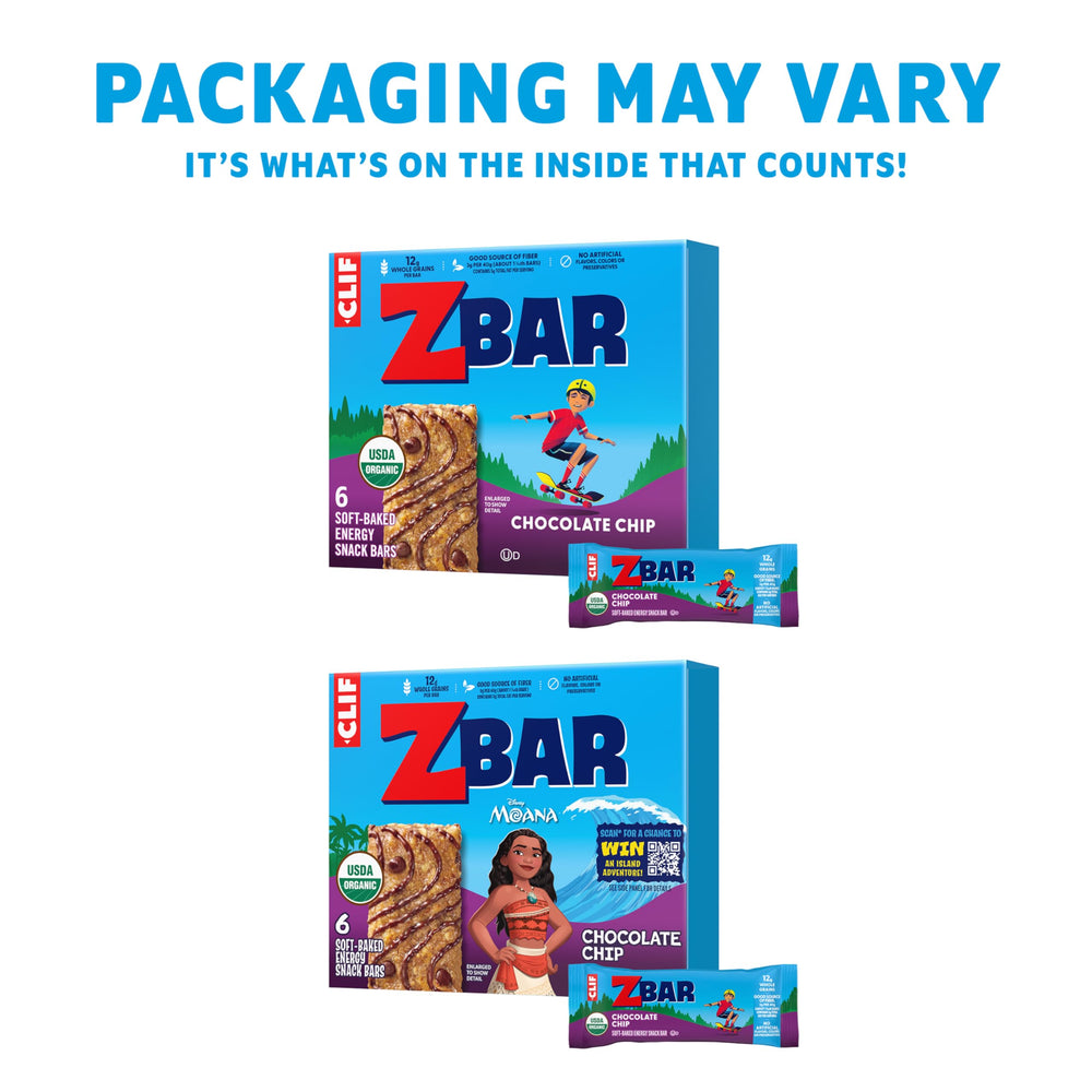 Clif Kid ZBar Organic and Non-GMO label highlights wholesome ingredients.