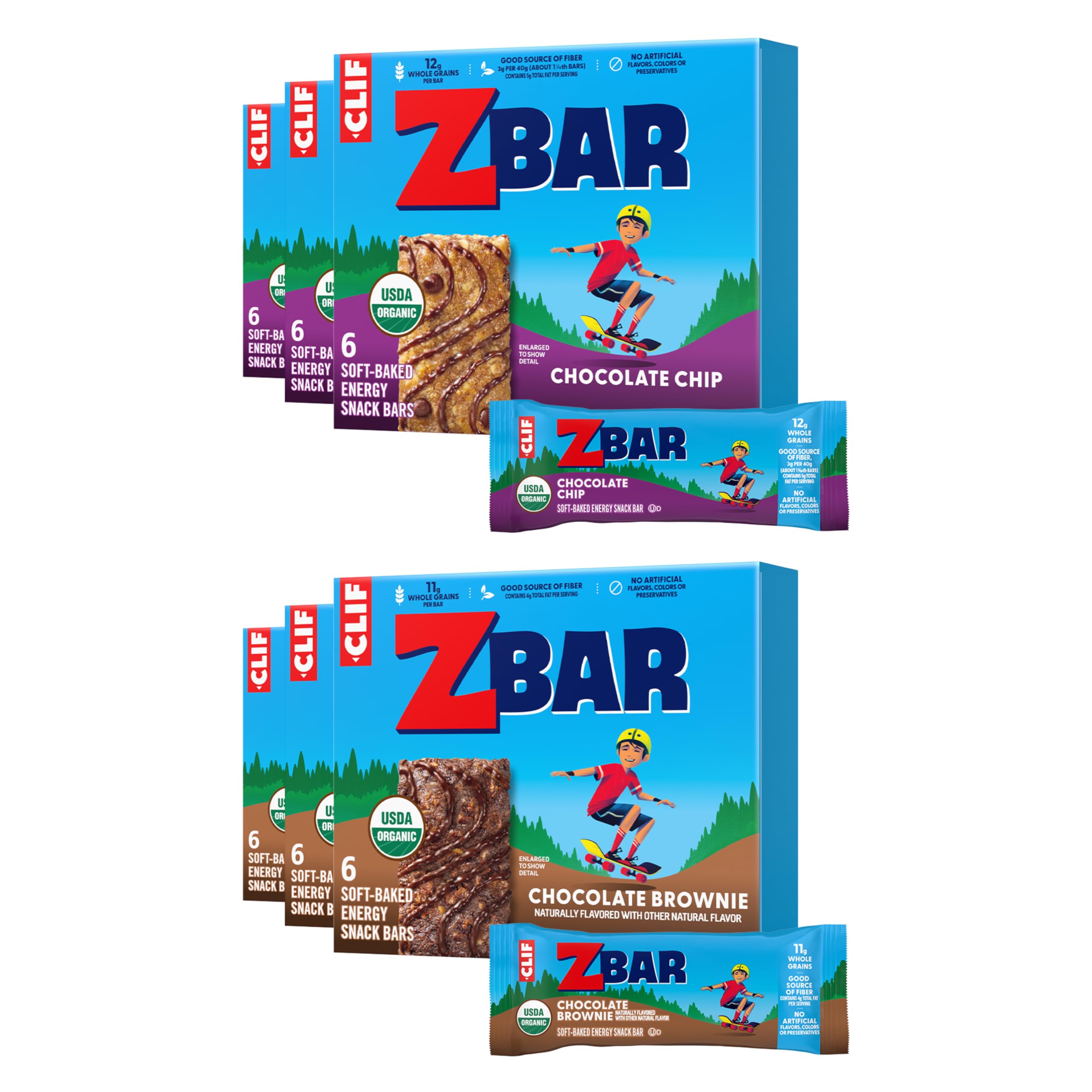 Clif Kid ZBar Chocolate Chip bar for quick lunchbox snacks and steady energy.