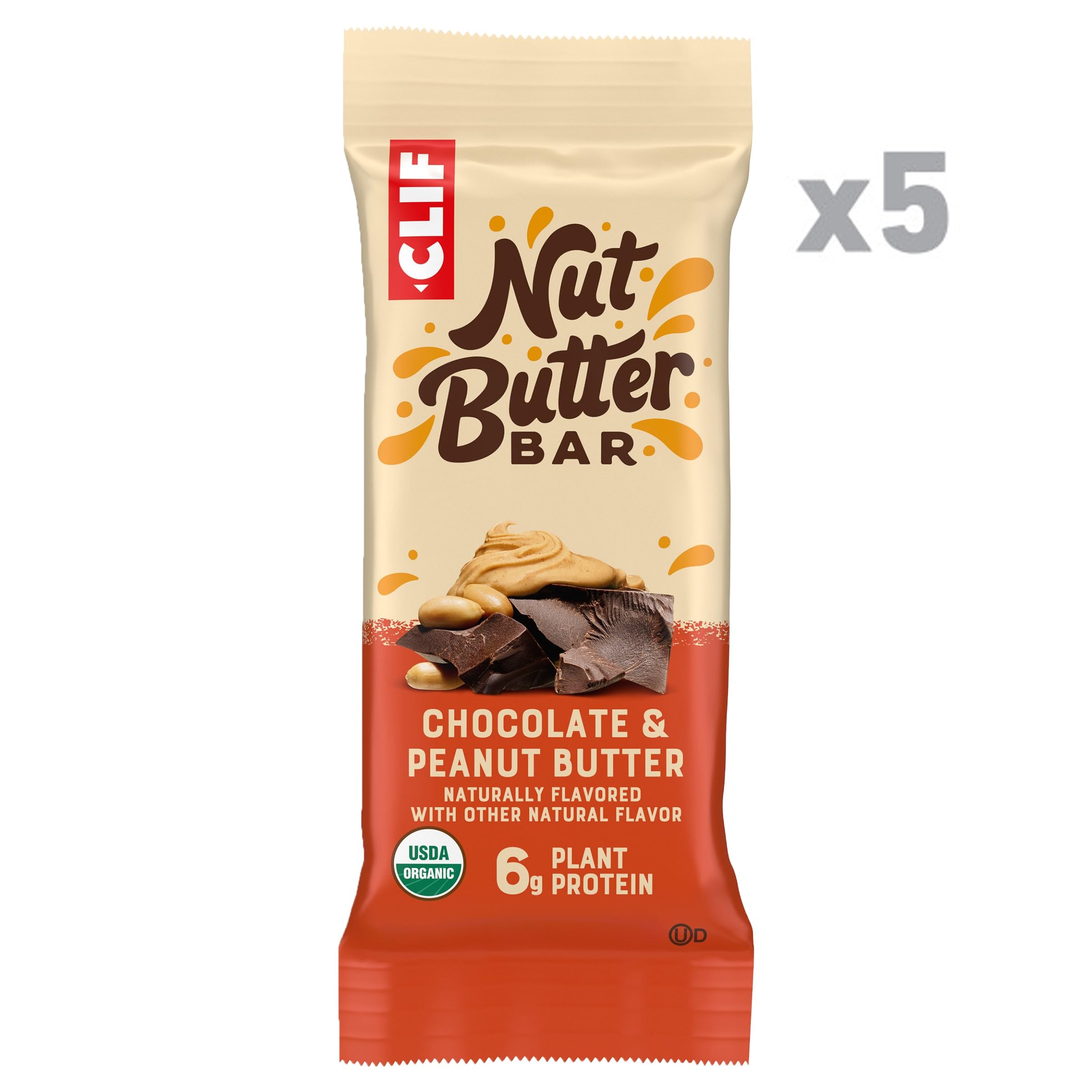 CLIF Nut Butter Bar with organic chocolate detail, for a satisfying bite