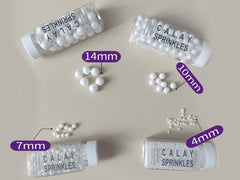 Clonynix 14mm pearls close-up for cookies and cupcakes