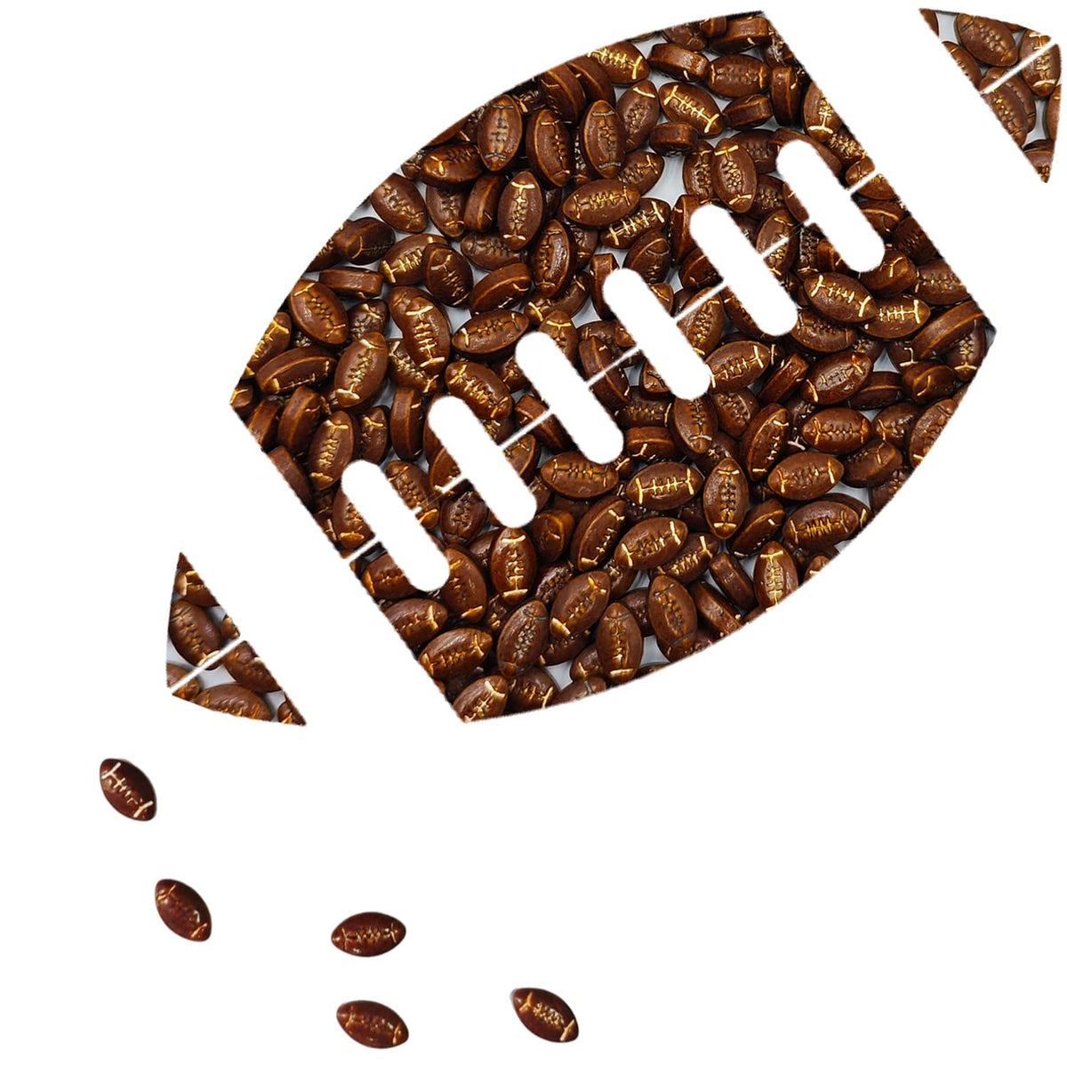 Clonynix edible football sprinkles bottle front for festive cake decoration