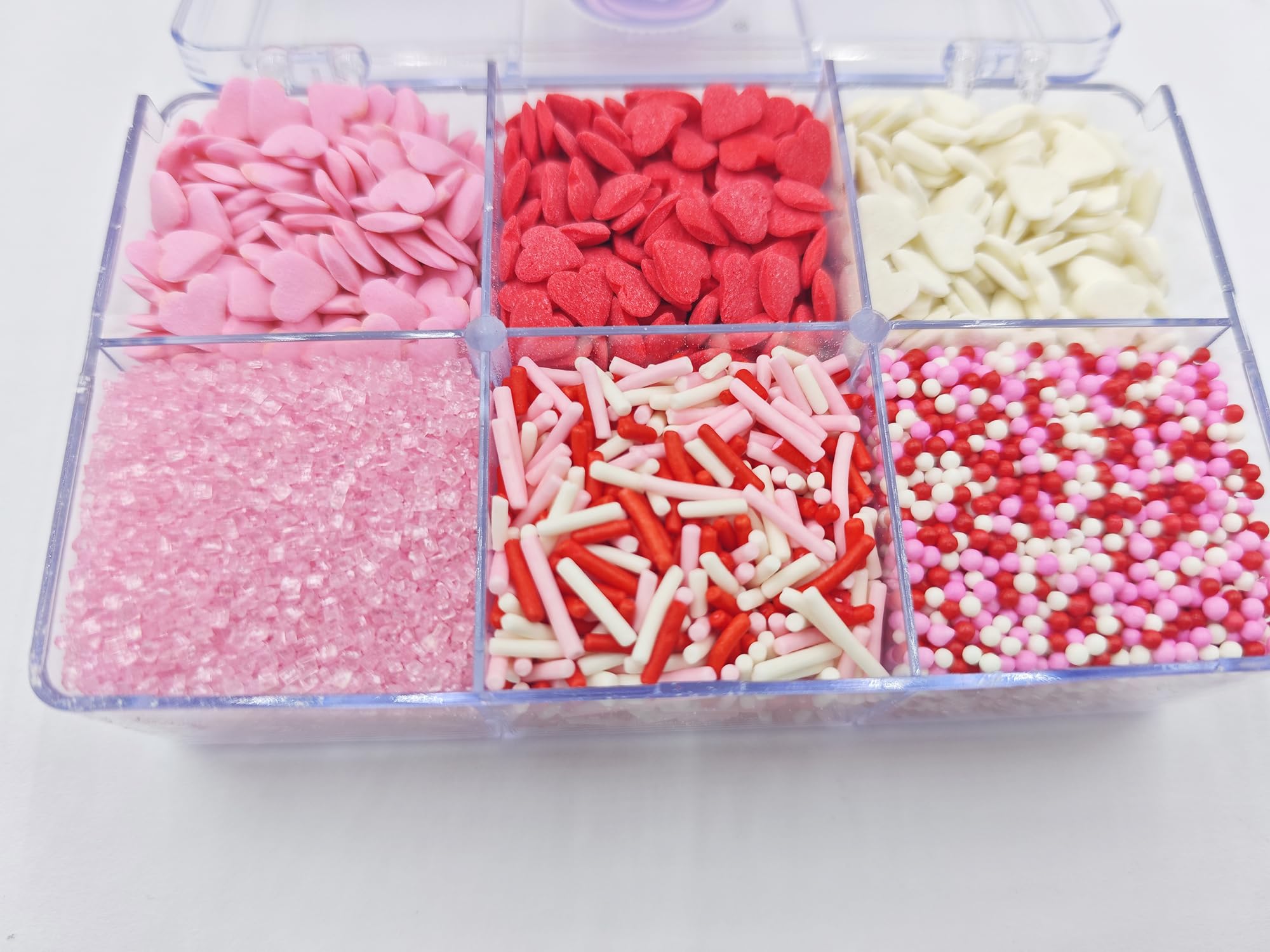 Clonynix edible Valentines sprinkles jimmies add colorful stripes to treats