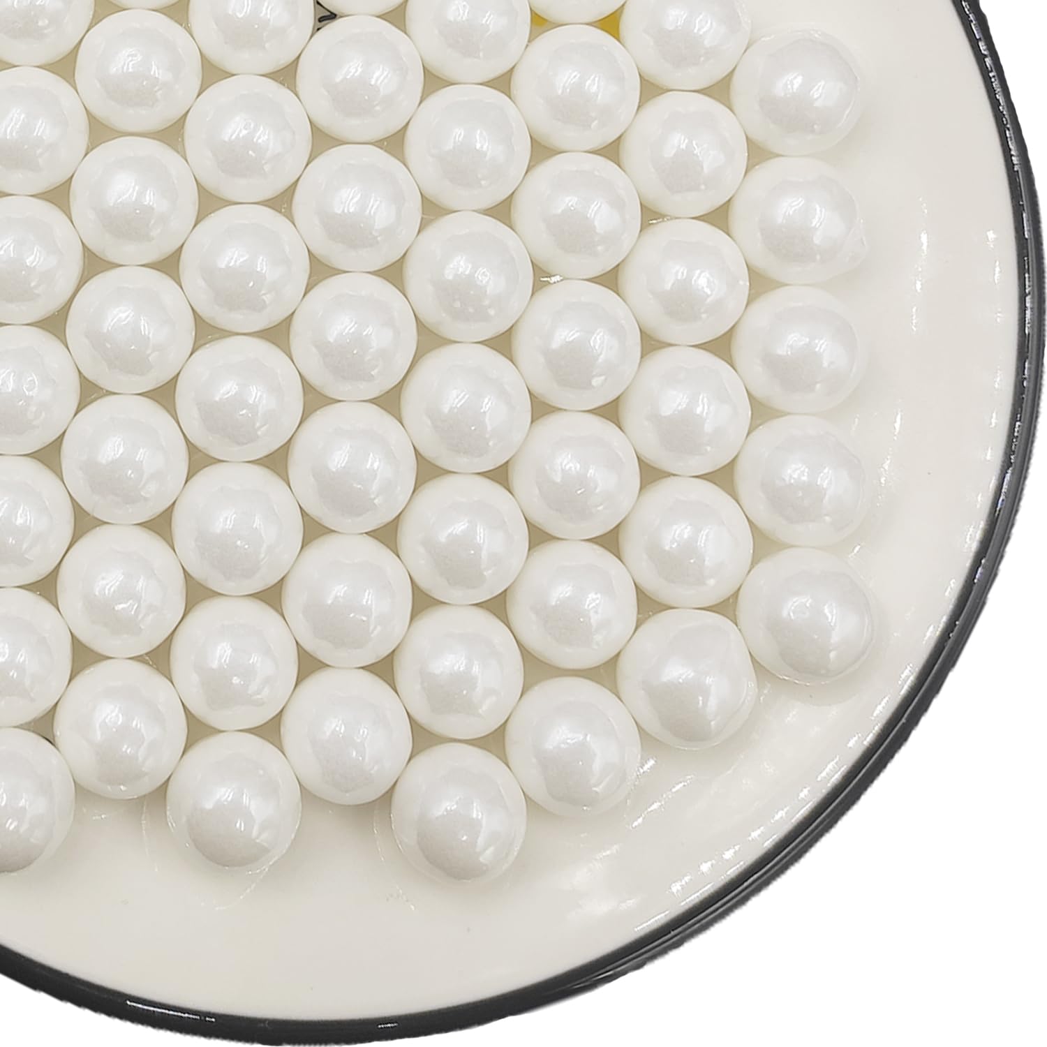 Clonynix edible white pearl sugar sprinkles in bottle for cake toppers