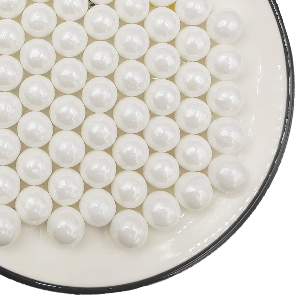 Clonynix edible white pearl sugar sprinkles in bottle for cake toppers