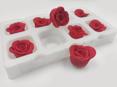 Clonynix rose toppers arranged on desserts for a festive look.