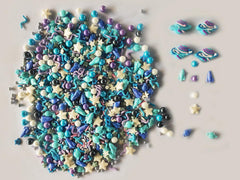 Clonynix space sprinkles blue stars and pearls for cookies and cupcakes, adds vibrant color