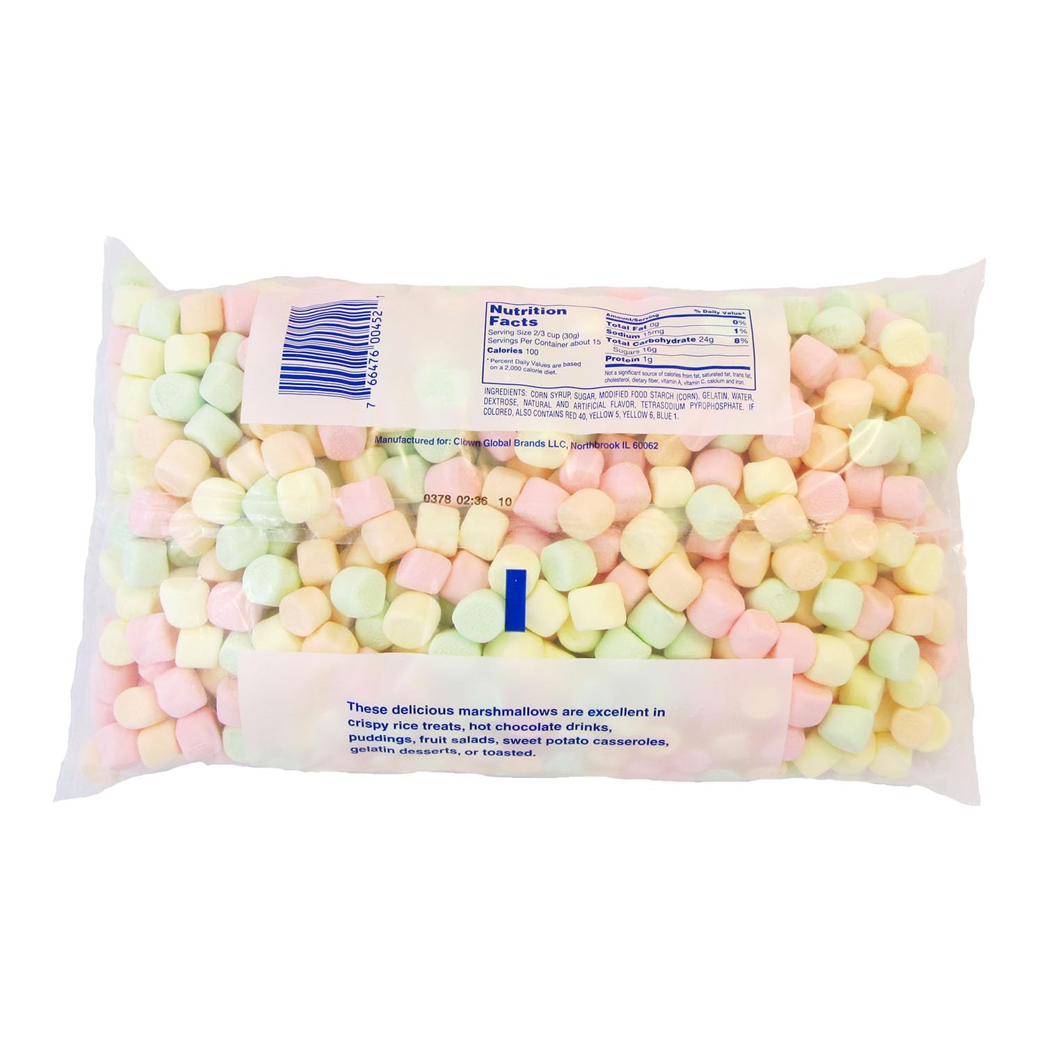 Clown Global Brands miniature orange marshmallows for melting and bars