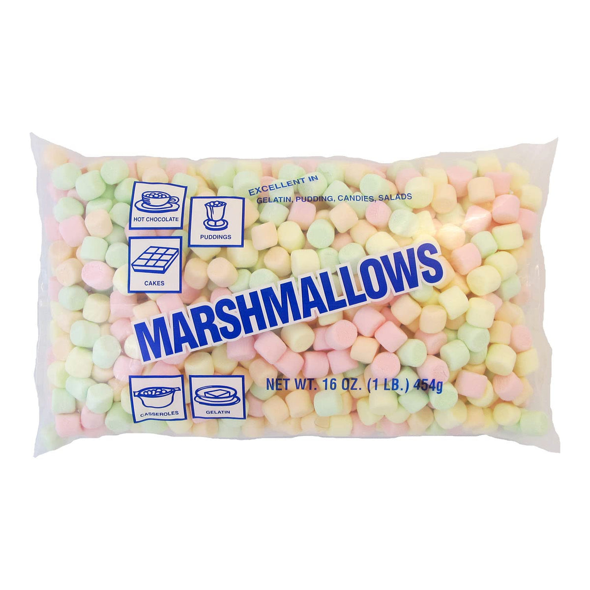 Clown Global Brands miniature pink marshmallows for toppings and baking