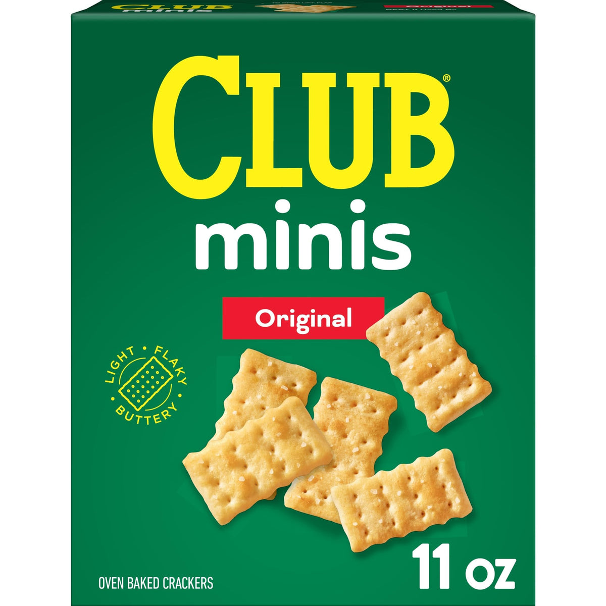 Club Minis buttery-flakes in a bite-sized form for quick satisfaction.