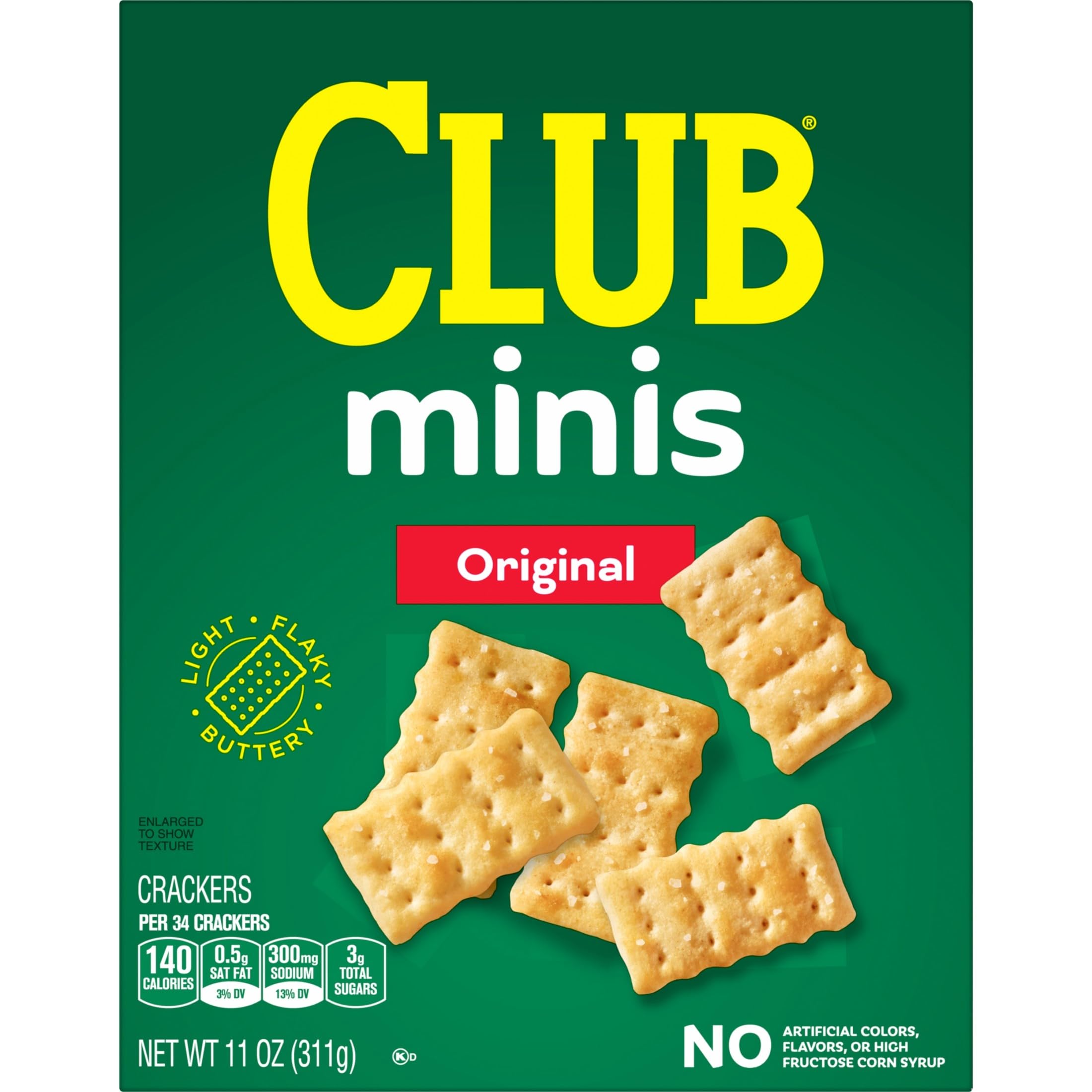 Club Crackers Minis kosher dairy crackers with classic buttery taste.