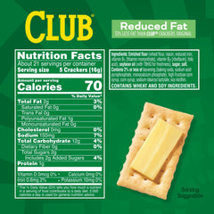 Club Crackers Reduced Fat crackers closeup with flaky golden edges