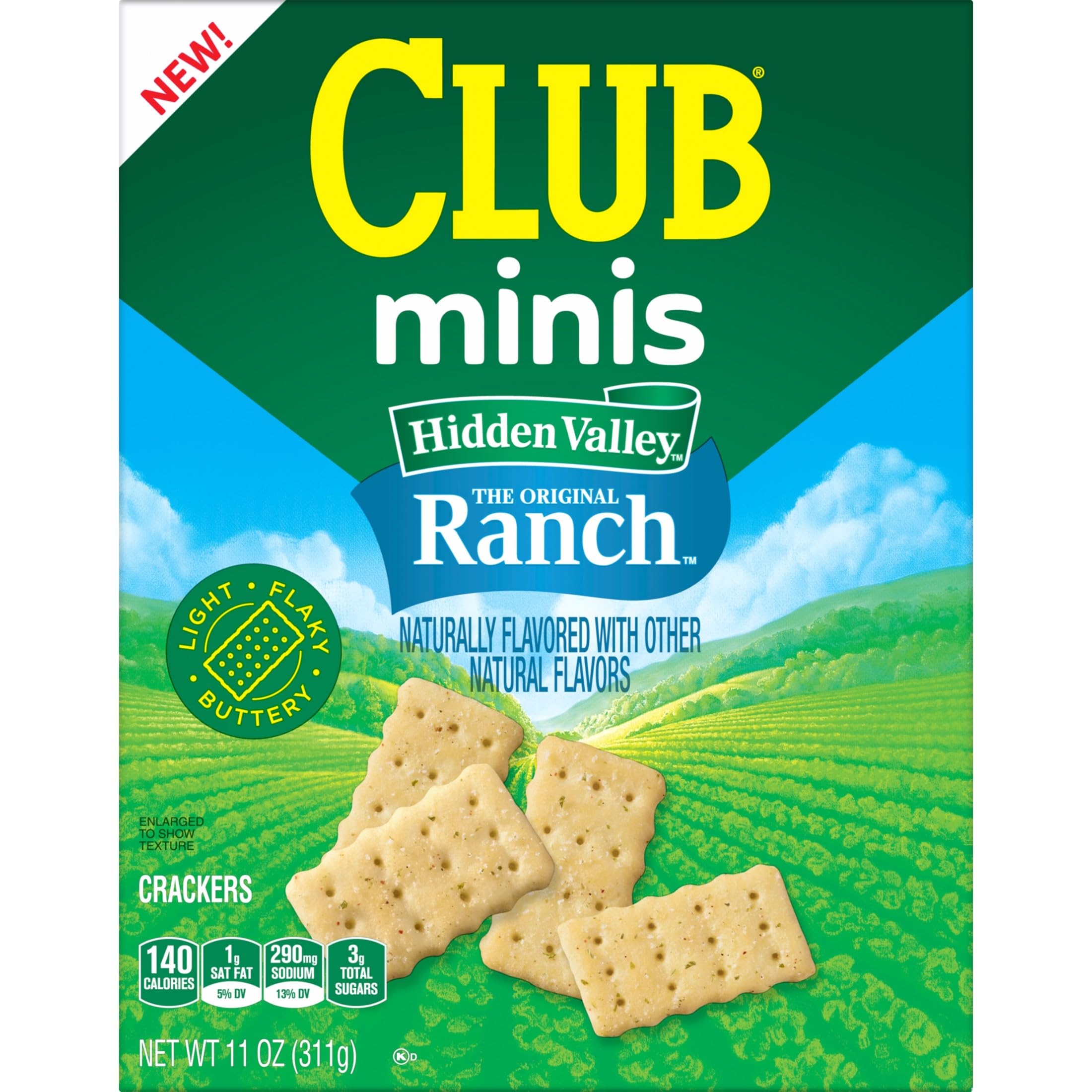 Club Minis crackers poured into soup as a topping for flavor.