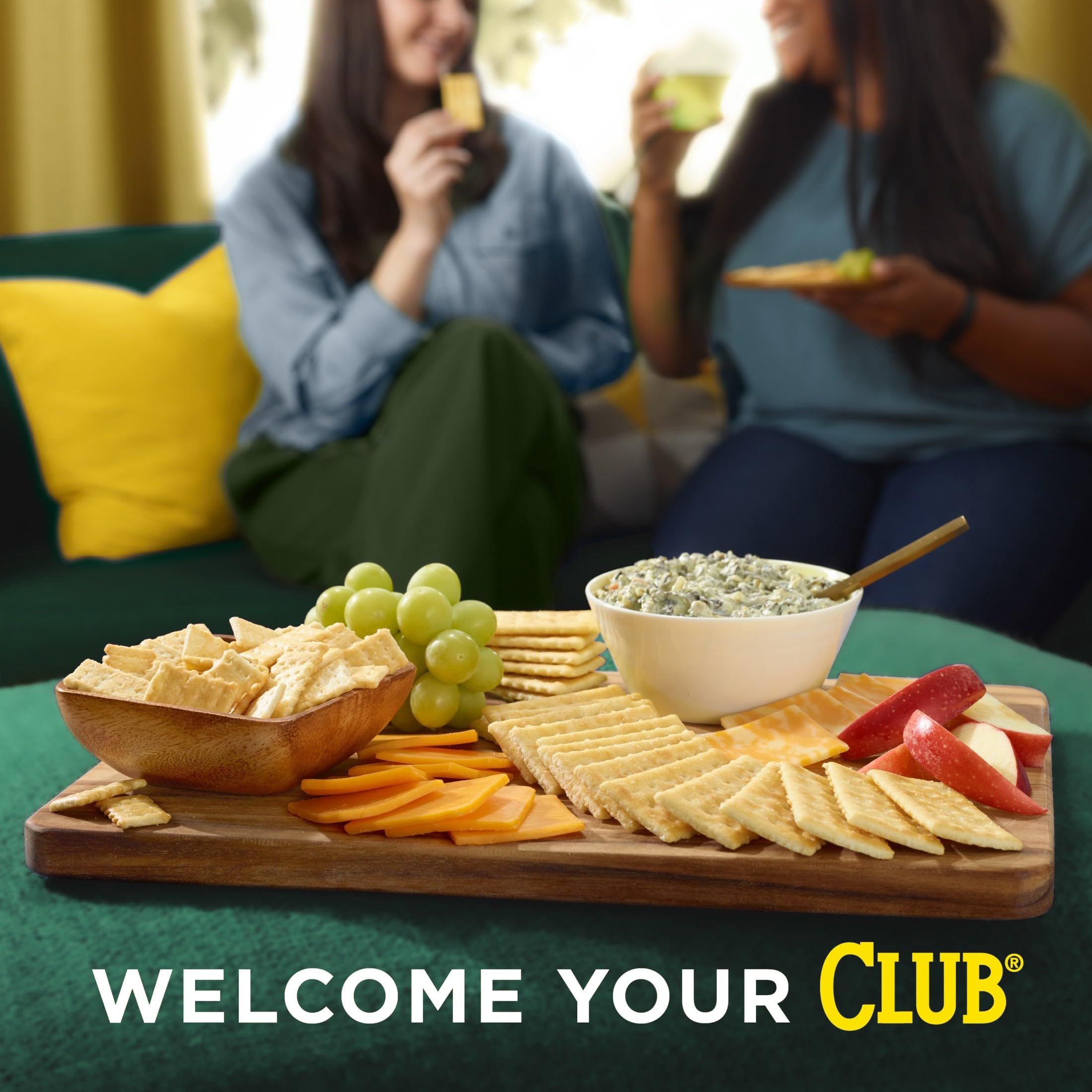 Club Minis on a picnic blanket during spring for easy outdoor snacking.