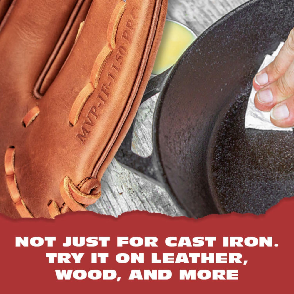 CM Scrubber Knapp seasoning wax application on wood cutting board demonstrates easy conditioning