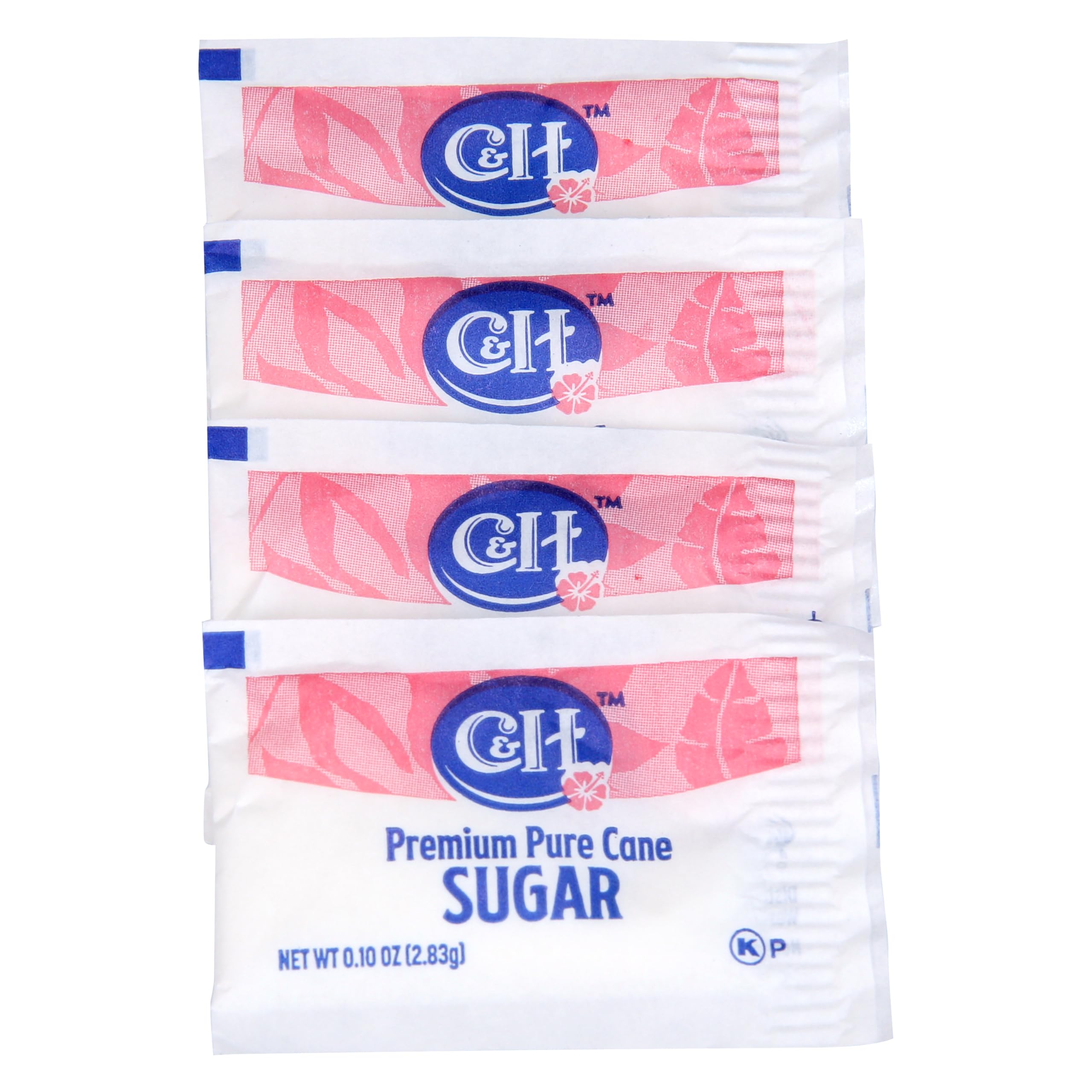 C&H sugar packets on cafe display, ready for customers
