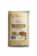 CNYTUS Kataifi dough packaging ready-to-use for kunafeh and kanafeh desserts.