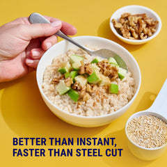 Coach's Oats ready in minutes via microwave for busy mornings.