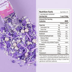 Cobakey 4.23 oz bottle of purple sprinkles for cake toppers