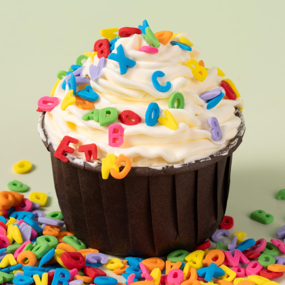 Cobakey Letters Sprinkles cupcake toppers confetti adds a custom message to celebrations.