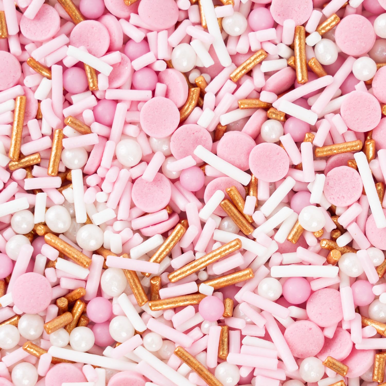 Cobakey pearl sugar with gold jimmies offers elegant topping for desserts.