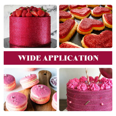 Cobakey pink edible glitter spray decorating cupcakes and cookies with sparkle