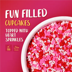 Cobakey pink sprinkles on ice cream for a sparkling dessert twist