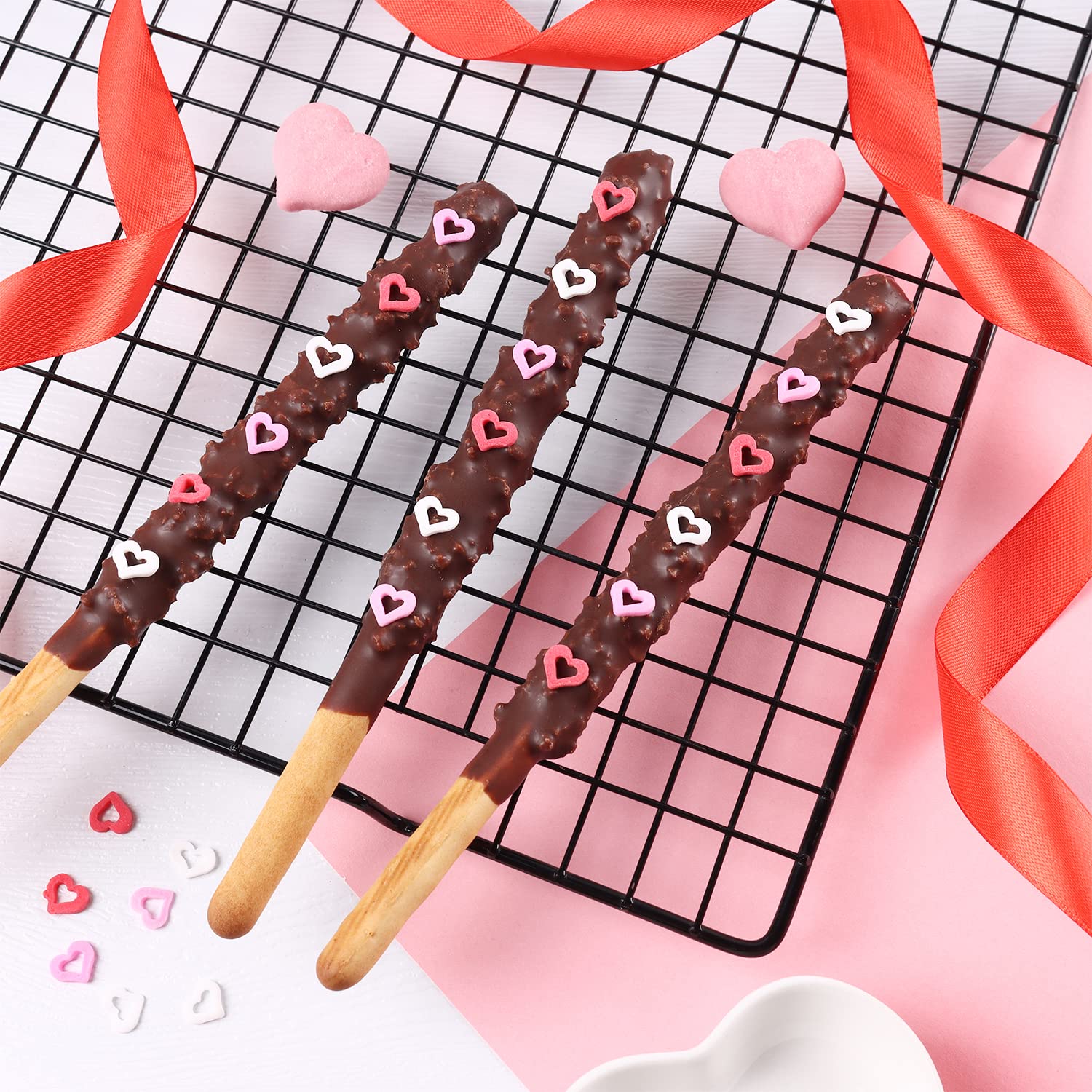 Cobakey Valentines sprinkles sprinkled over cookies and desserts