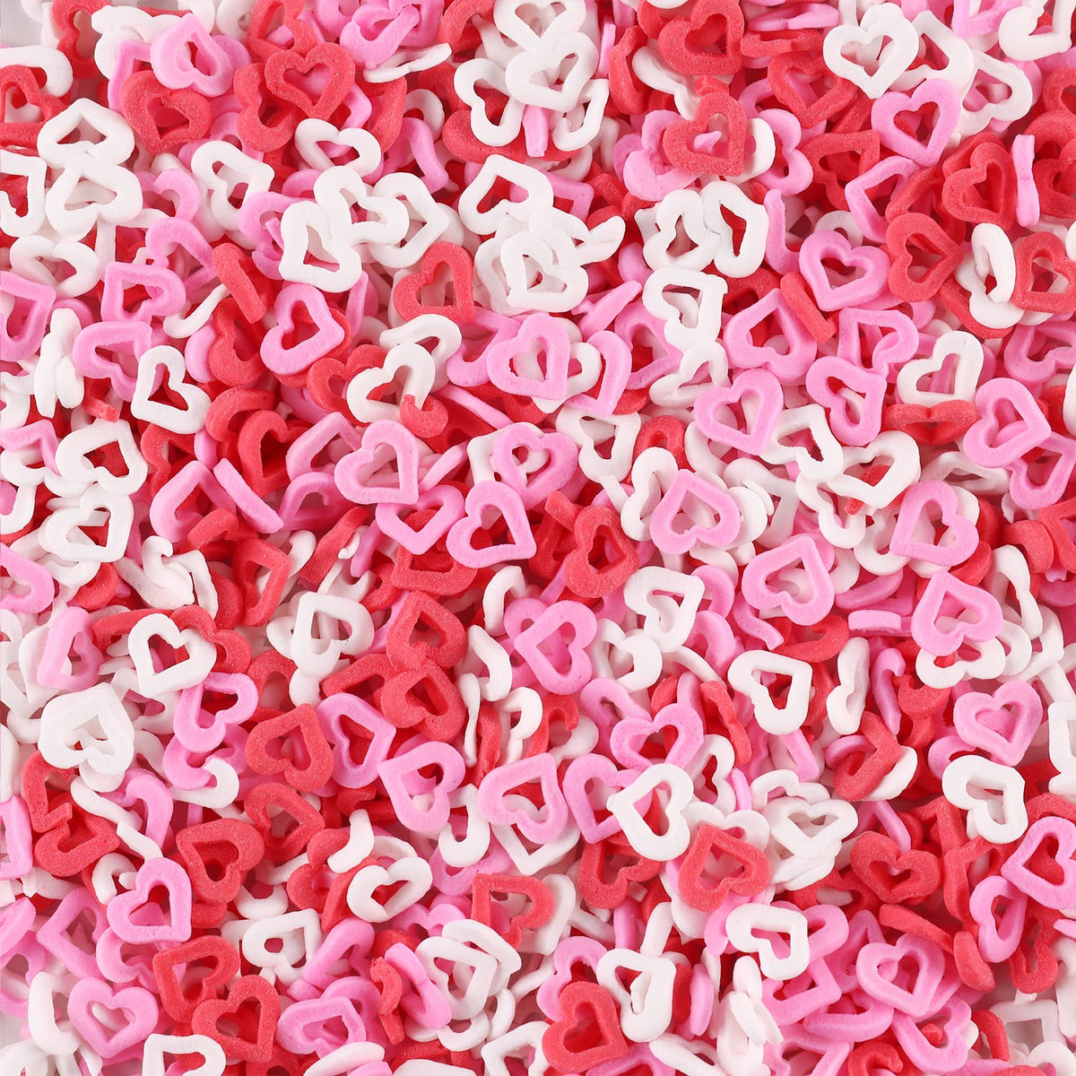 Cobakey Valentines heart sprinkles confetti in a jar, ideal for decorating cakes