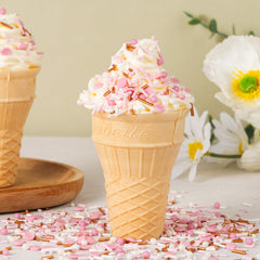 Cobakey vegan sprinkles bring color and a light crunch to ice cream.