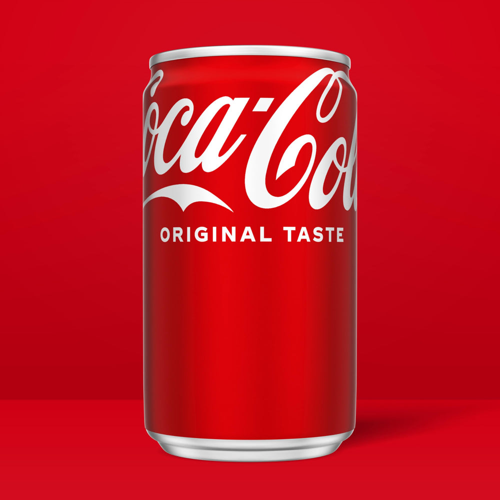 Coca-Cola fridge-pack mini cans with a meal, pairing with flavors.