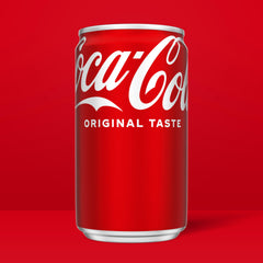 Coca-Cola fridge-pack mini cans with a meal, pairing with flavors.