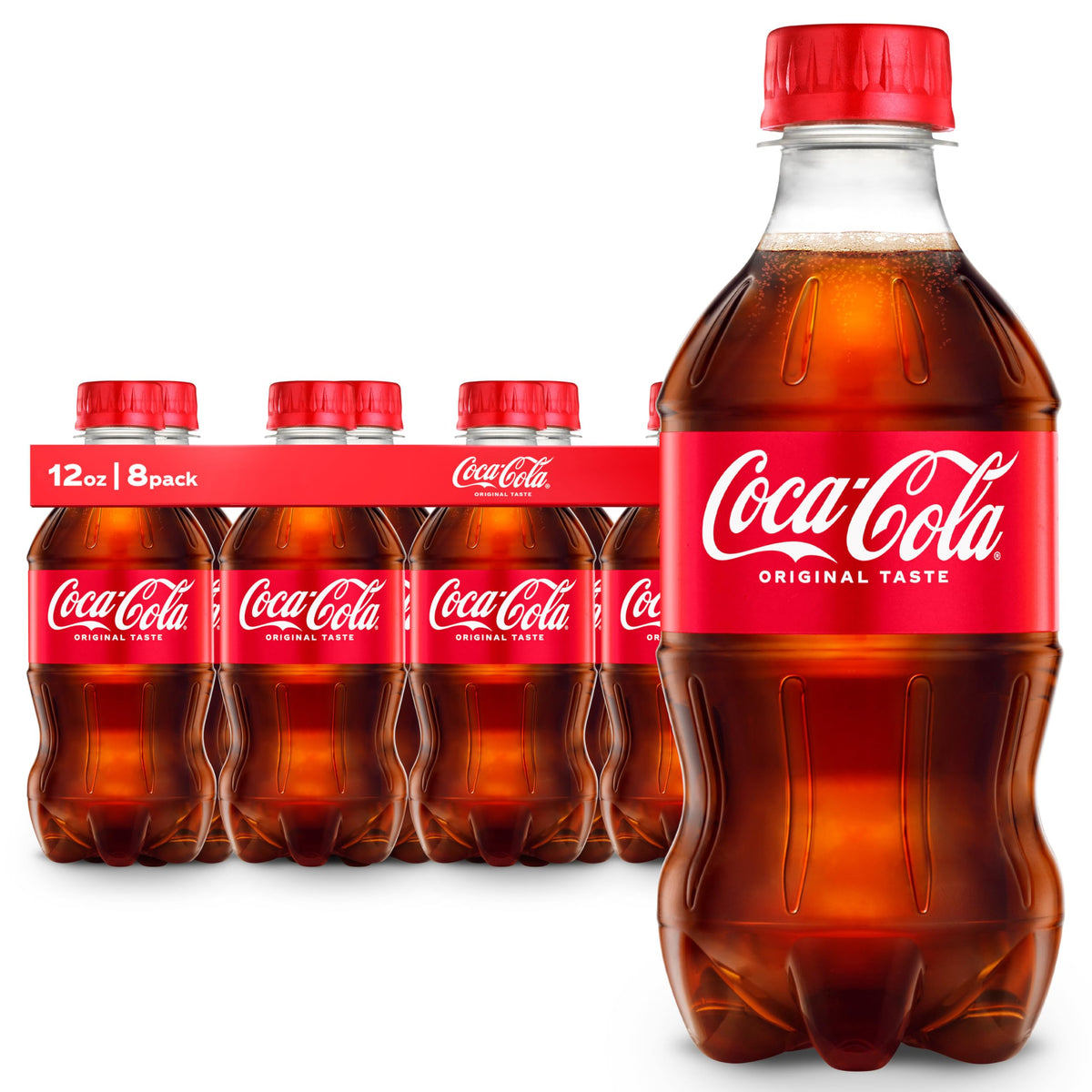 Coca-Cola Original Taste 12oz bottle delivering crisp refreshment.