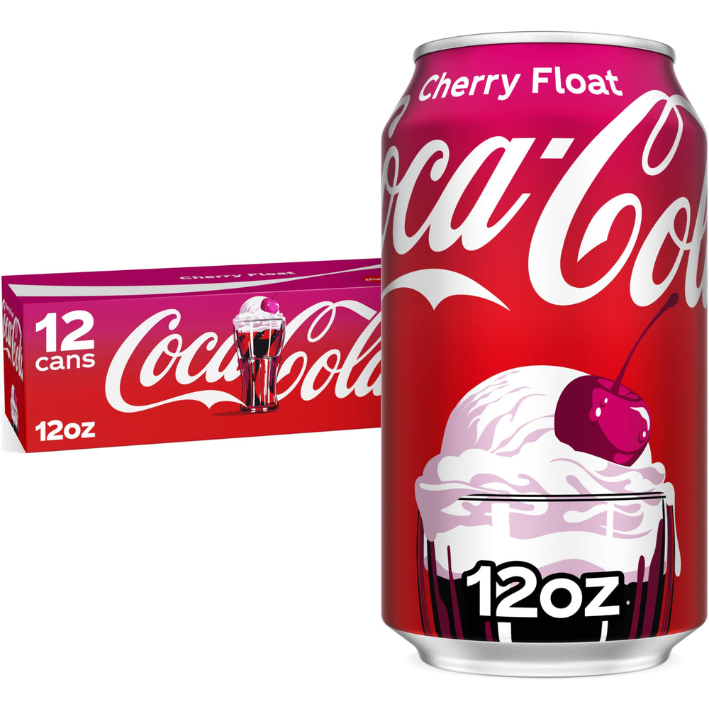 Coca-Cola Zero Cherry Float can front view for refreshing on-the-go enjoyment