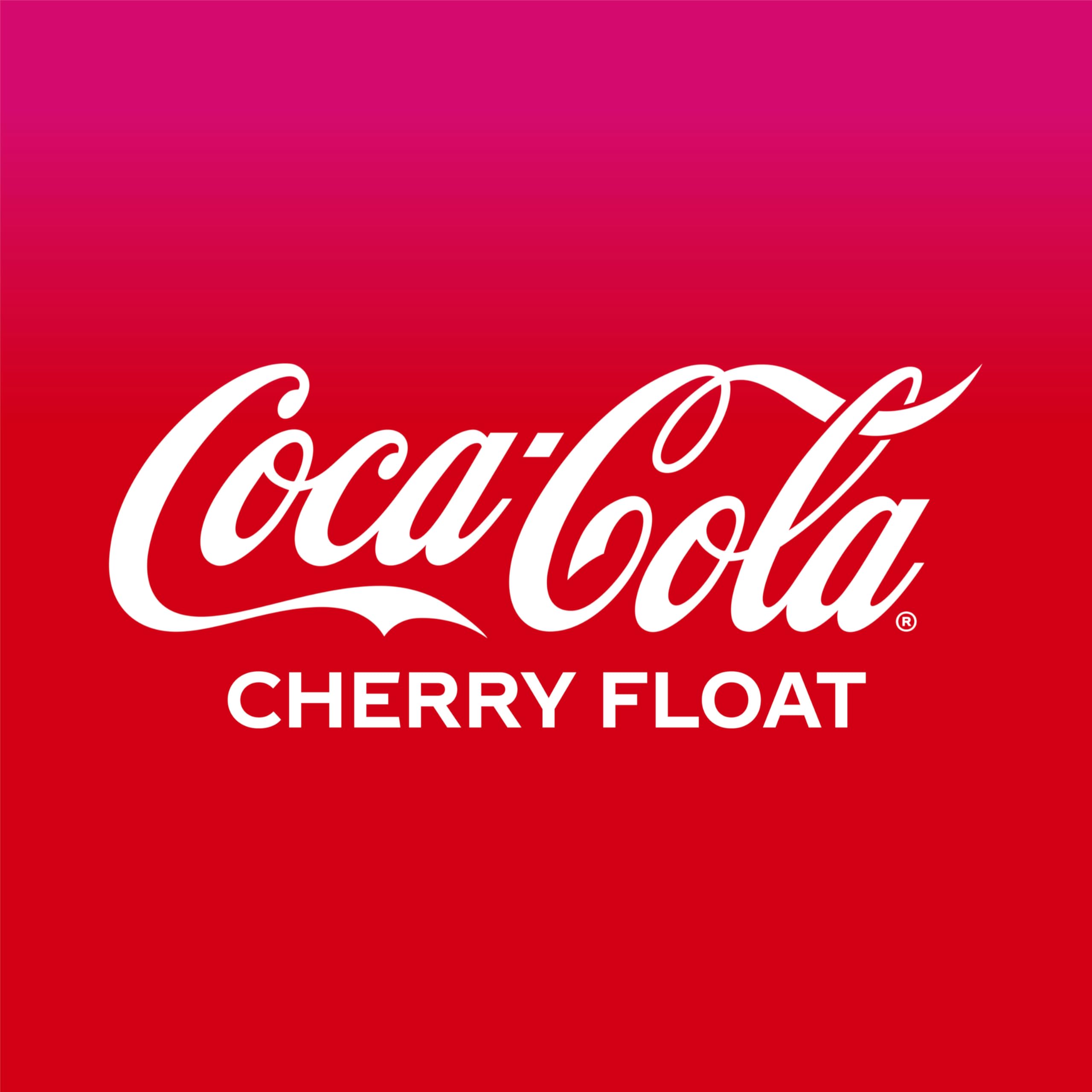 Coca-Cola Zero Cherry Float pouring into glass showcases creamy vanilla pairing