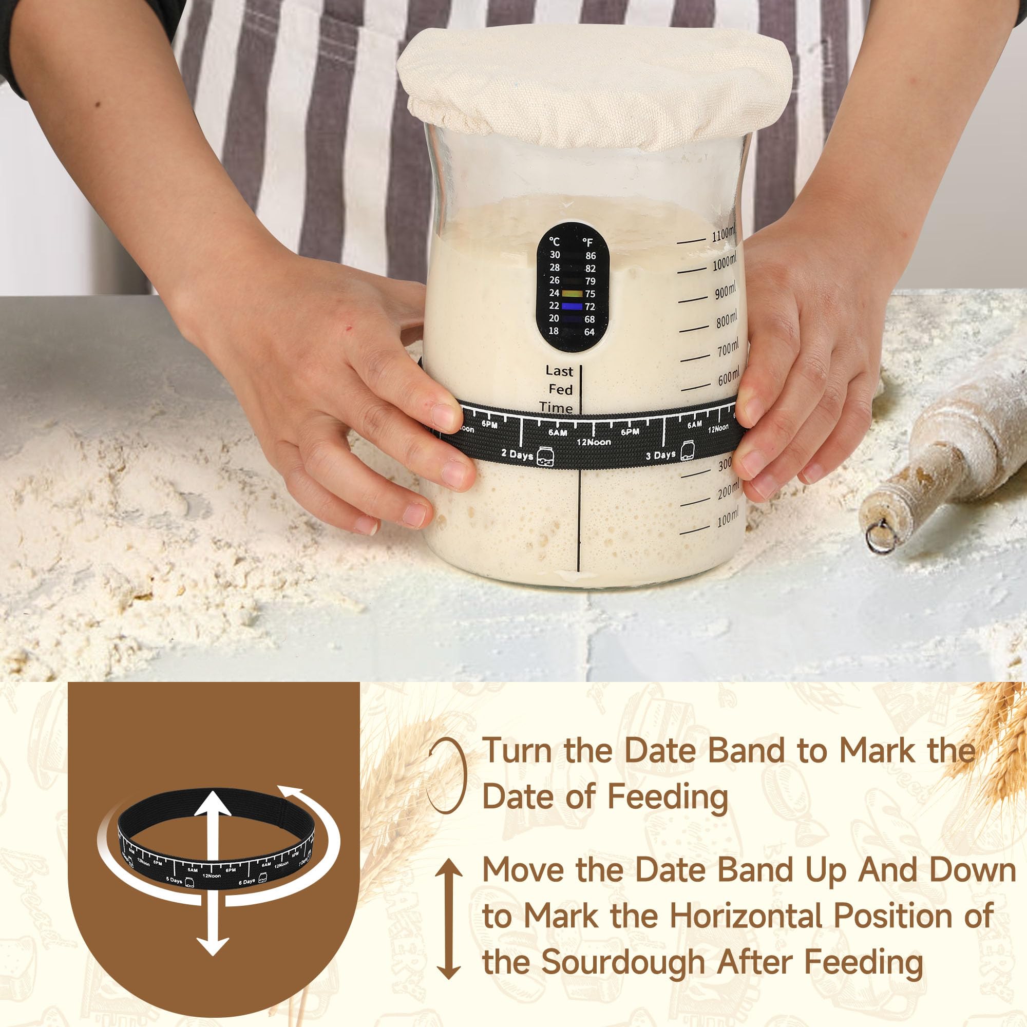 Silicone knife and spoon simplify feeding the sourdough starter