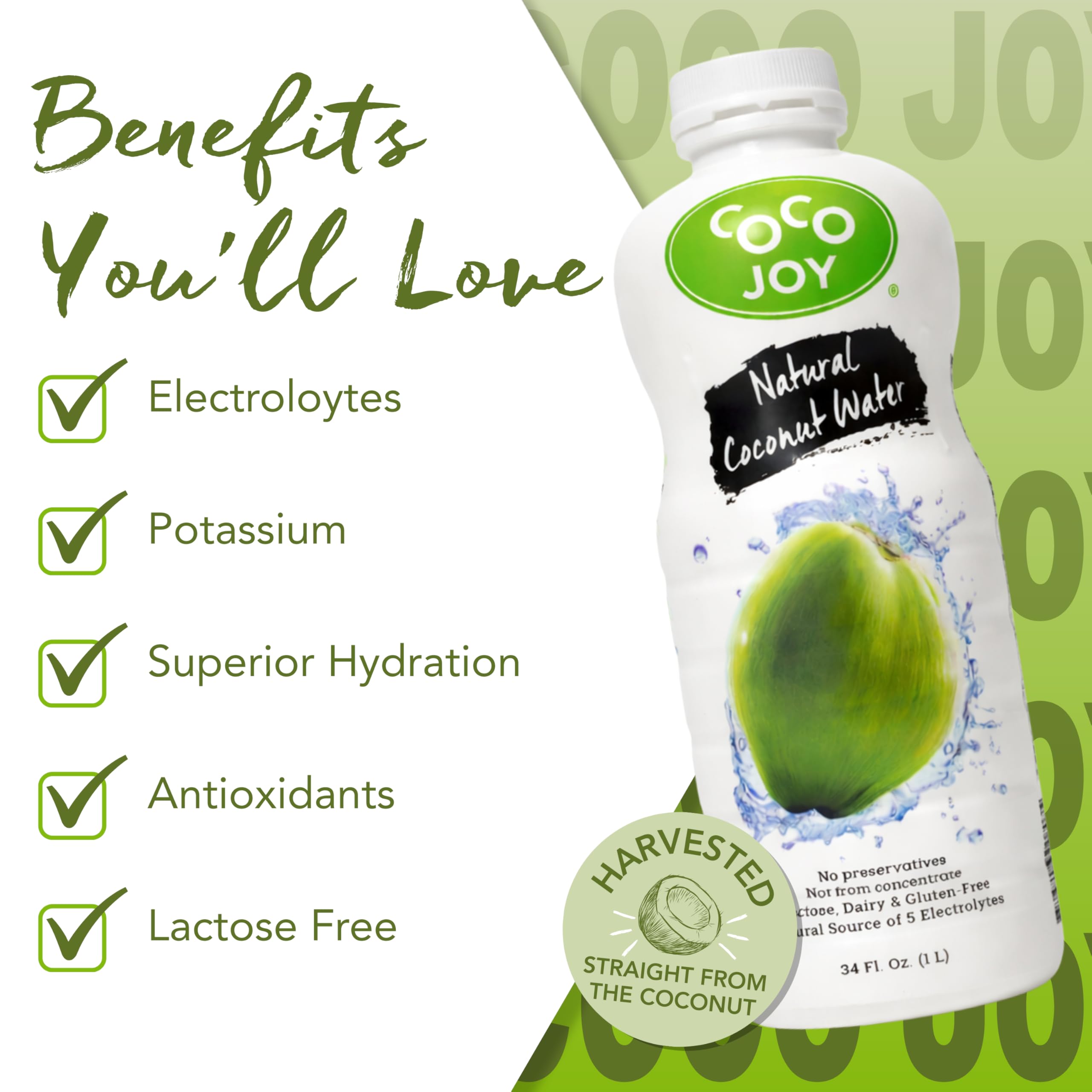 CoCo Joy bottle on counter highlighting pure coconut flavor.