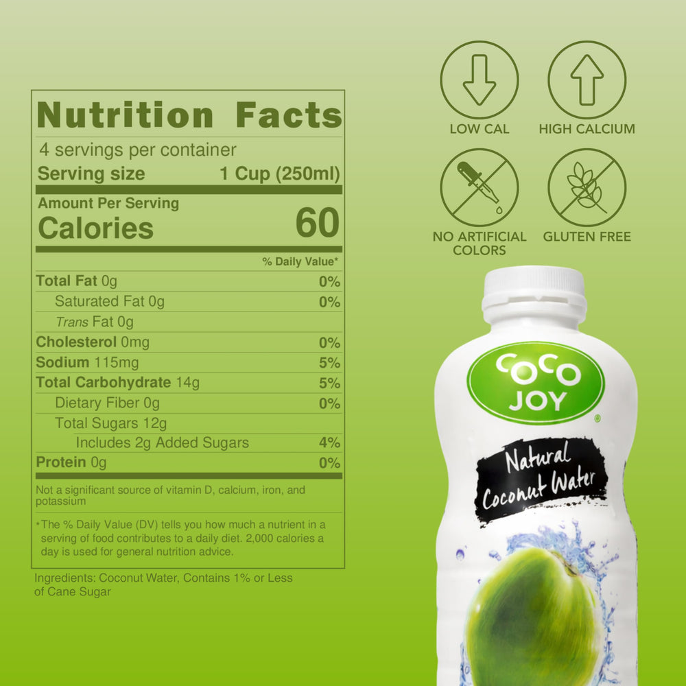 CoCo Joy pour-into-glass image showing refreshing hydration after workouts.
