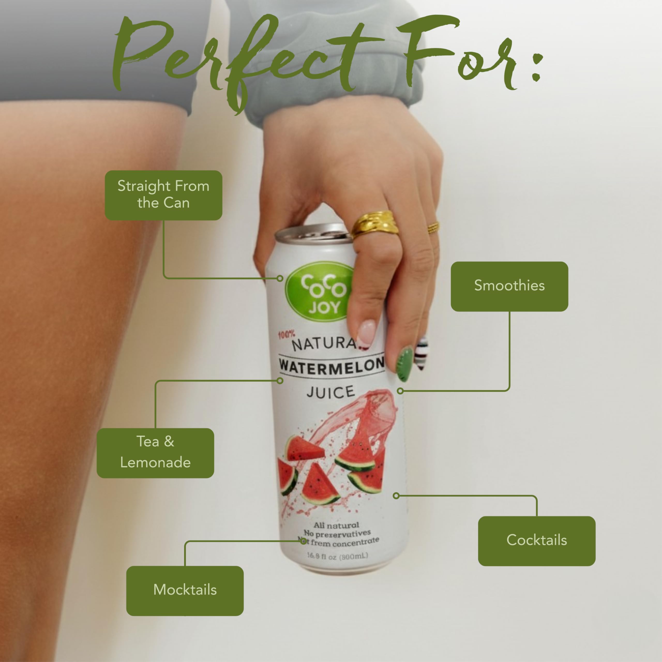 Coco Joy Watermelon Juice 12-pack, a refreshing, electrolyte-friendly sip post-workout.