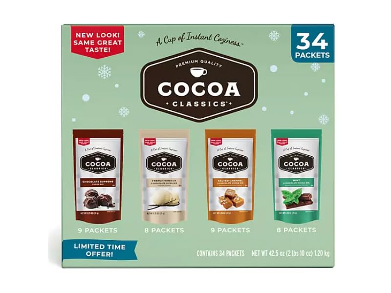 Cocoa Classics Chocolate Supreme pouches deliver rich cocoa for quick indulgence.