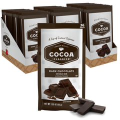 Cocoa Classics Dark Chocolate Cocoa Mix packets front for quick hot cocoa.