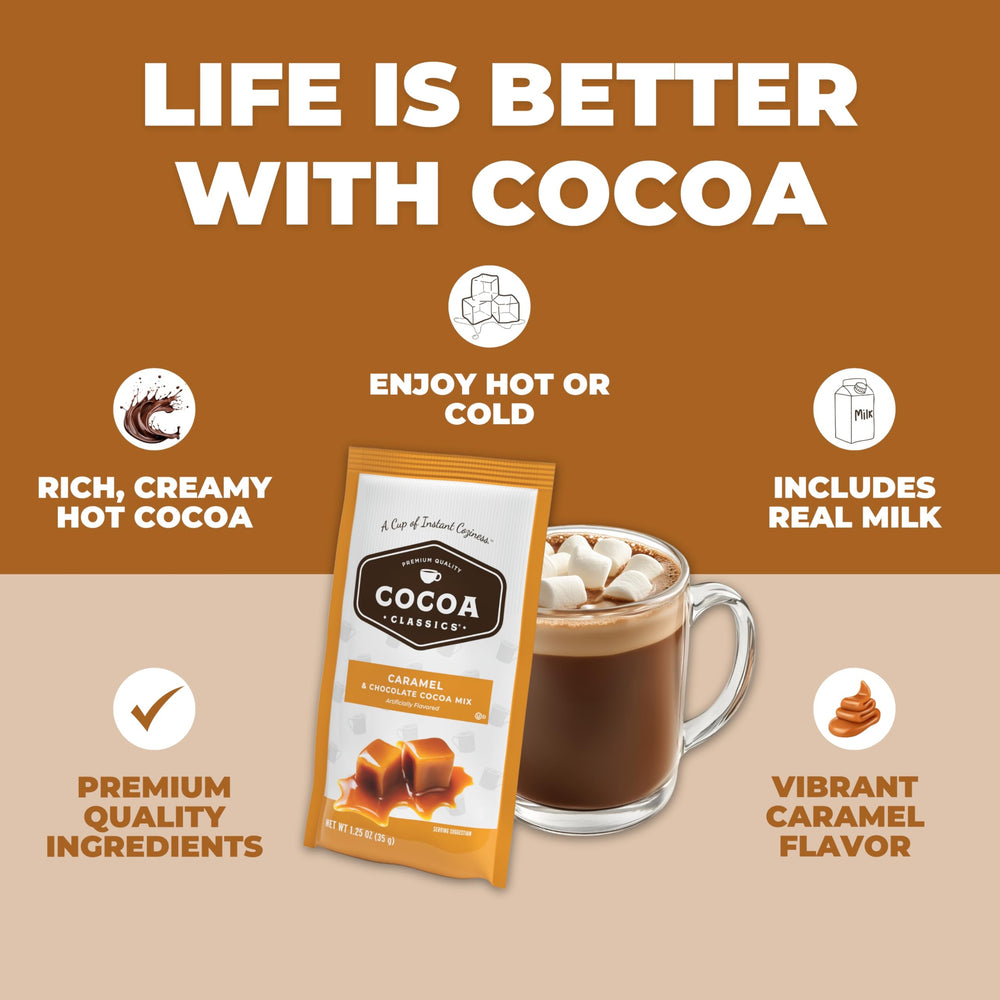 COCOA CLASSICS gluten-free and kosher dairy badge on packaging